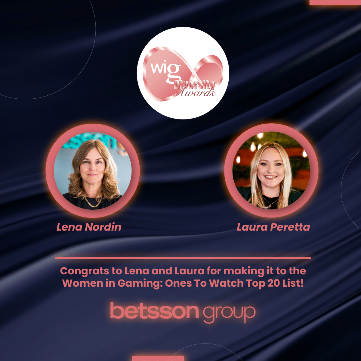 Betsson’s Lena Nordin & Laura Peretta Make Top 20 Women in Gaming: Ones to Watch List!